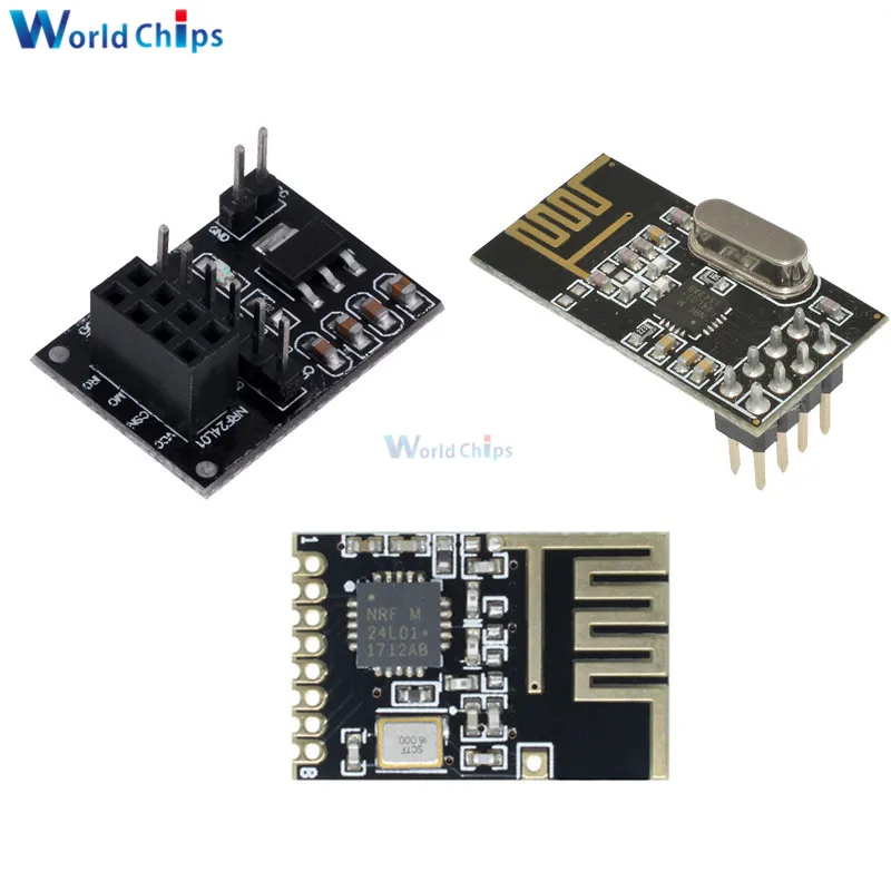 NRF24L01 SMD беспроводной Wifi адаптер приемопередатчика Модуль с антенной 2,4 ГГц NRF24L01 обновленная версия гнездо адаптера плата