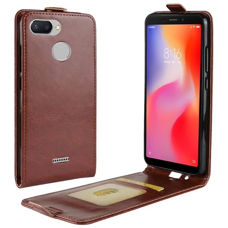 Для Xiaomi redmi 6 Чехол откидной для бумажника кожаный полный защитный чехол Fundas