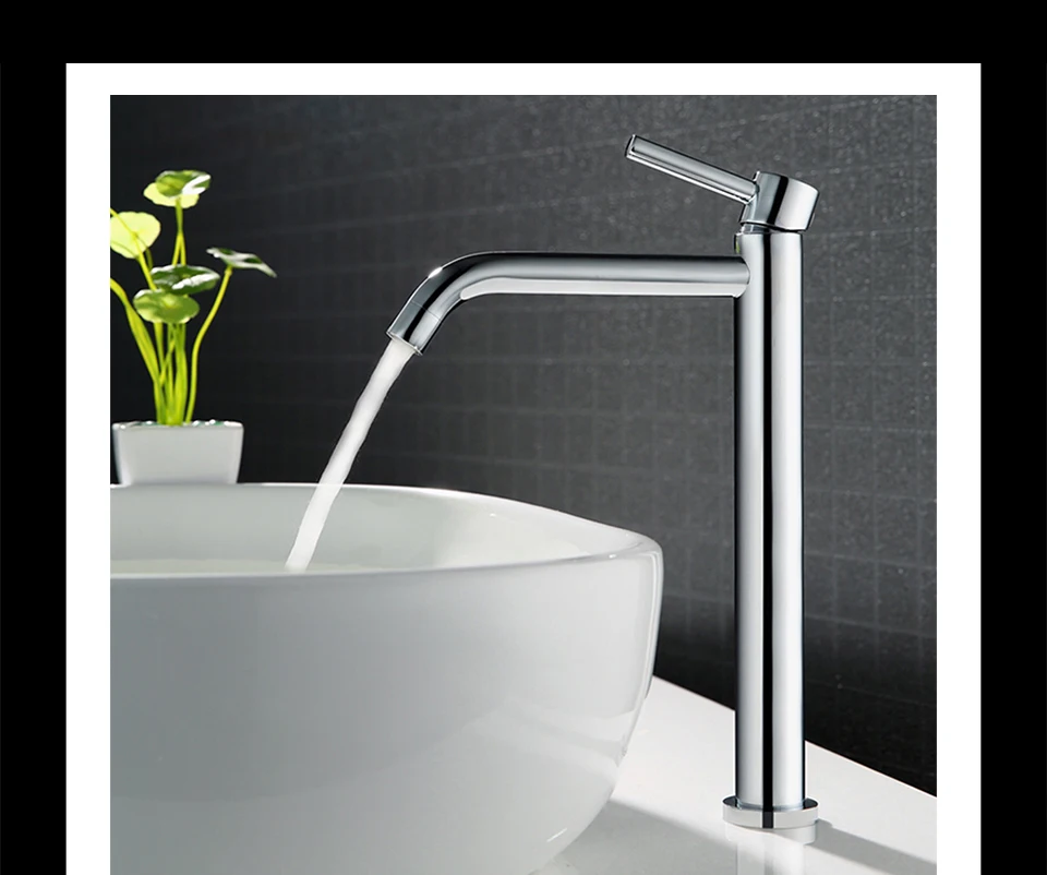 Robinet haut pour vasque salle de bain Ems chrome