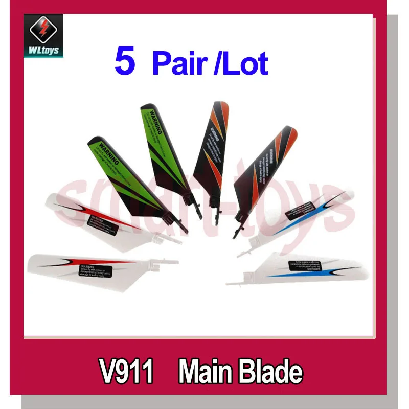 

5pair V911-02 Main Blades for Wltoys V911 V911-1 V911-pro V911-V2 RC Helicopter Spare Parts