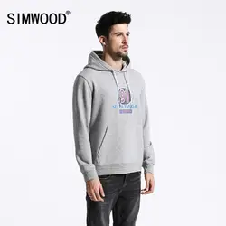 SIMWOOD 2019 толстовки для мужчин с принтом букв Толстовка повседневное уличная бренд кофты Плюс размеры Толстовка 180495