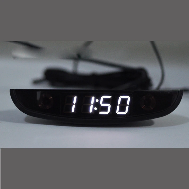 Perfect Car Auto Digital LED Electronic Time Clock Thermometer With Backlight