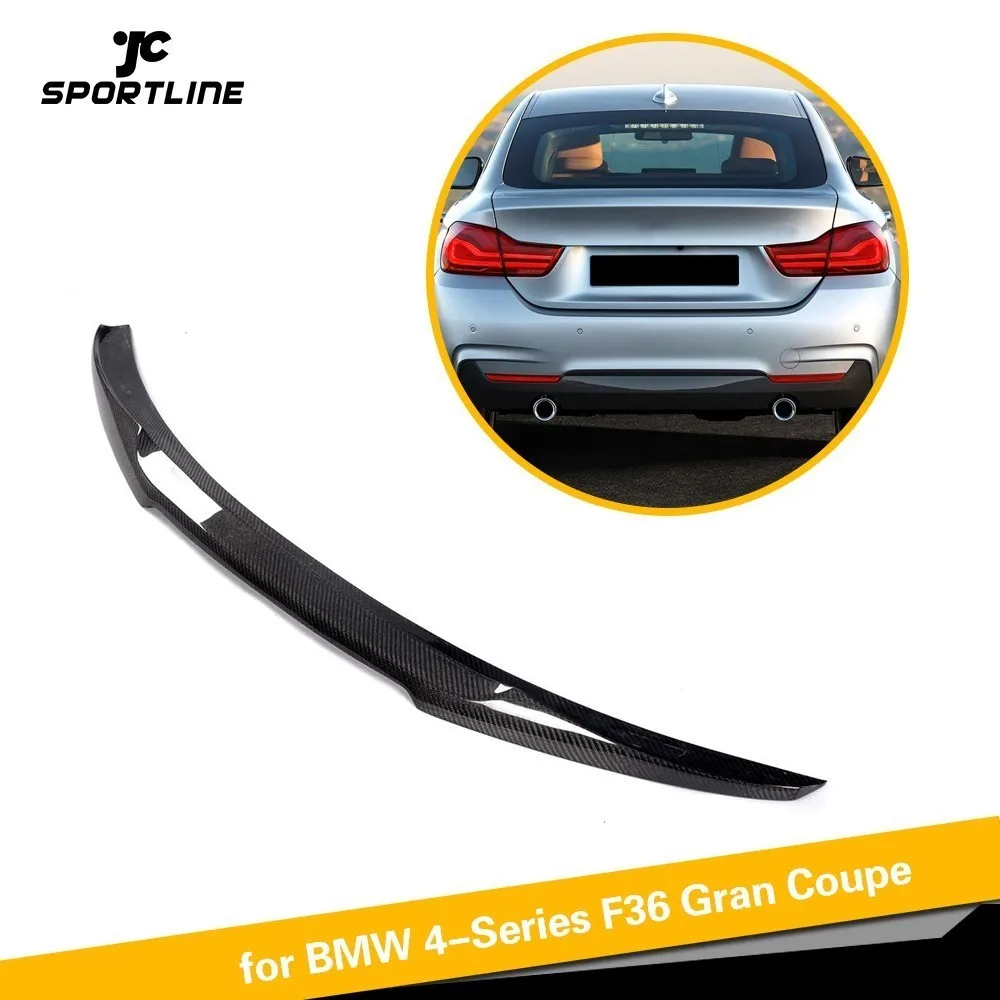 Free Shipping F36 Carbon Fiber Spoiler fit for BMW 4 Series Gran Coupe Rear Trunk Boot Wing 420i 428i 435i 418d 13-2018 | Автомобили и