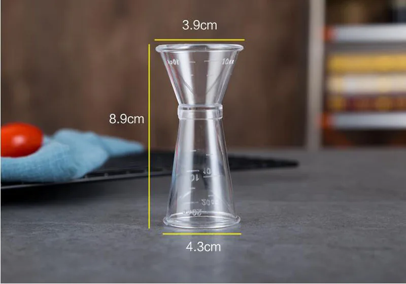 Пластиковый мерный прибор для измерения вина, кофе, унции, чашка для молока, чая, прозрачная 20cc 40cc мерная чашка со шкалой, инструмент ZA5960