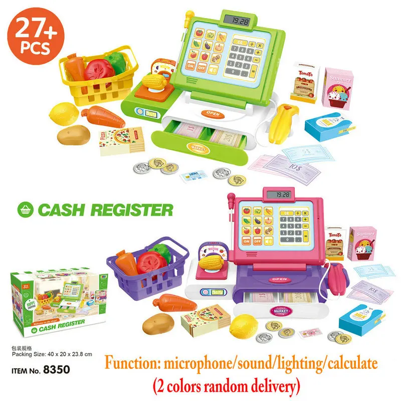 Register com Som Jogos para Crianças Brinquedos Supermercado Cash Calcular Brinquedo Fingir Jogar Meninas Educativos Pos 2 Brinquedos e hobbies