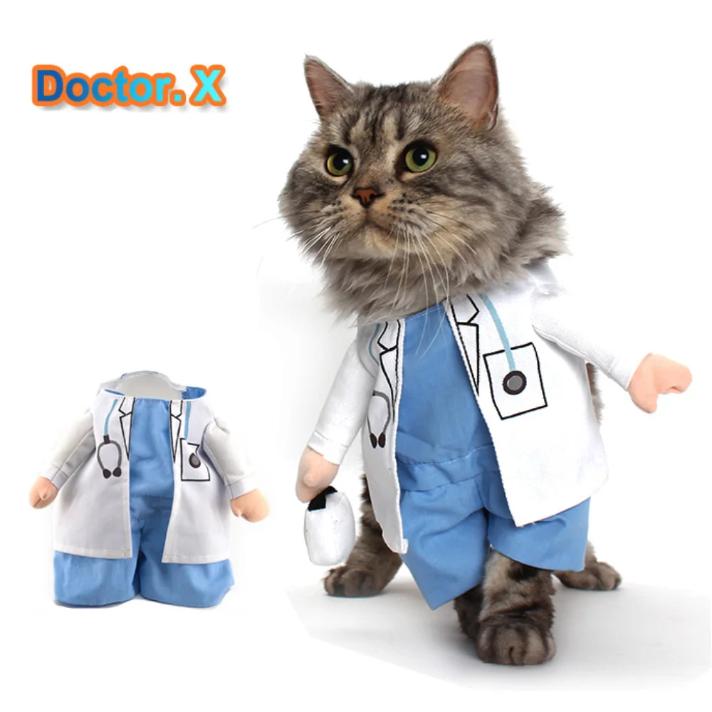 Lucu Hewan Peliharaan Kostum Dokter Perawat Cosplay Halloween