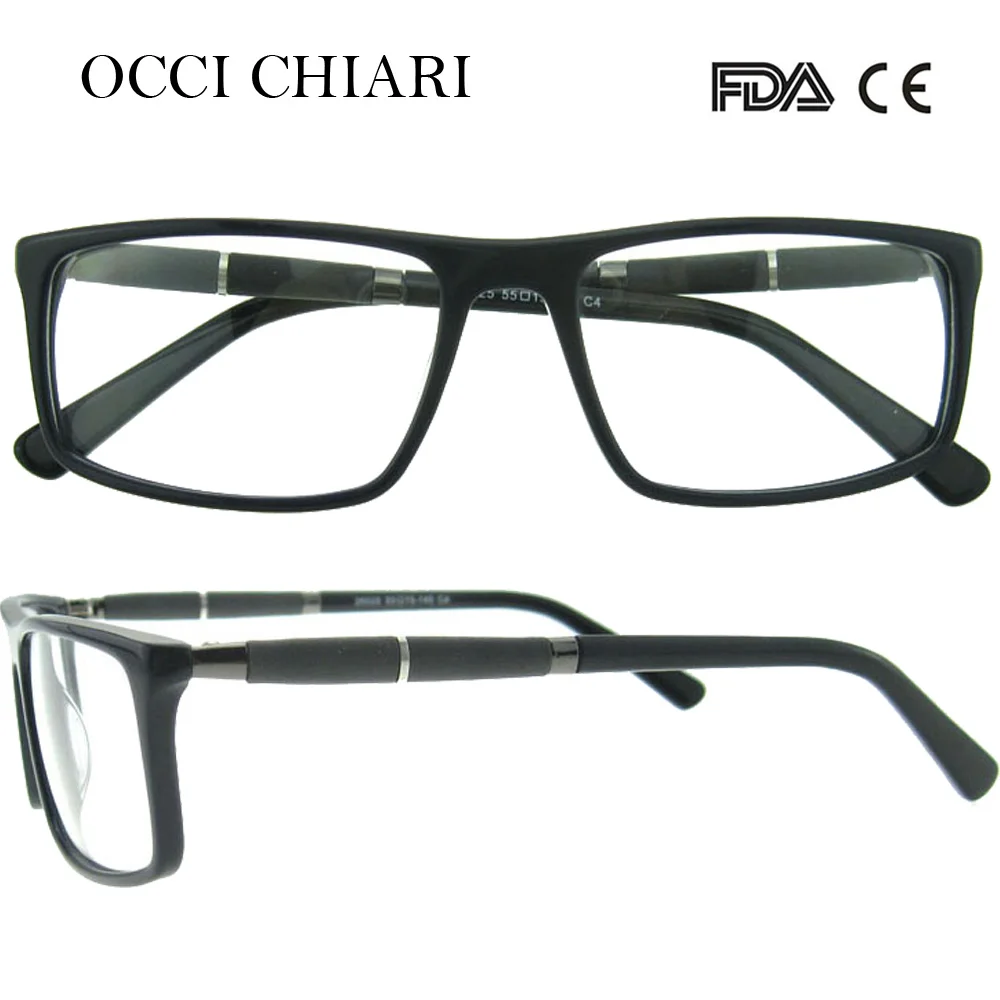 Оправа для очков OCCI CHIARI винтажные прямоугольные мужские очки коричневого цвета с