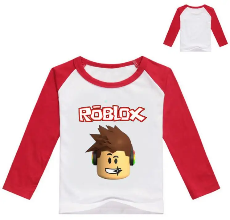 

2019 Spring Autumn Roblox Costume For Baby Boy Long Sleeve T-shirt For Girls Roblox Shirt Blouse For Boys Cotton Tee Sport Shirt