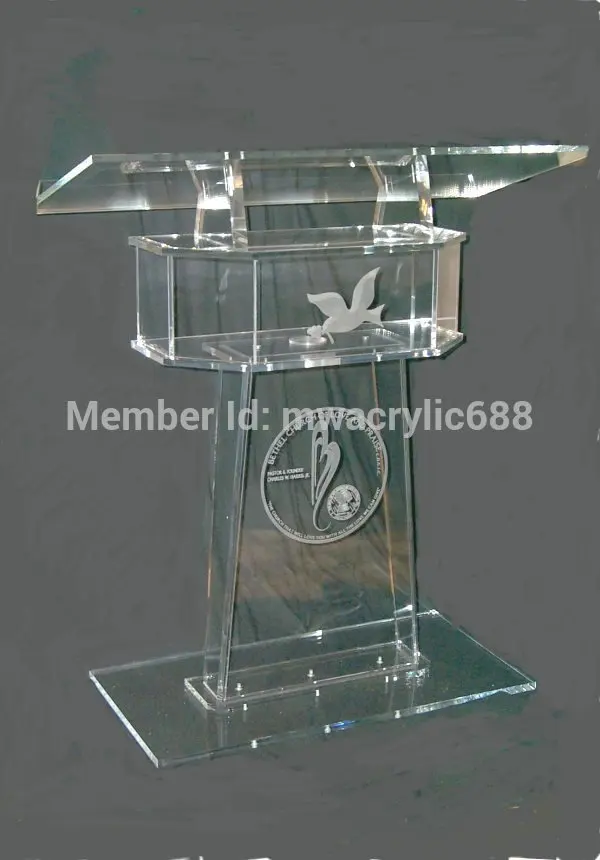 pulpit furniture Free Shipping High Soundness Modern Design Cheap Clear Acrylic Lectern acrylic pulpit