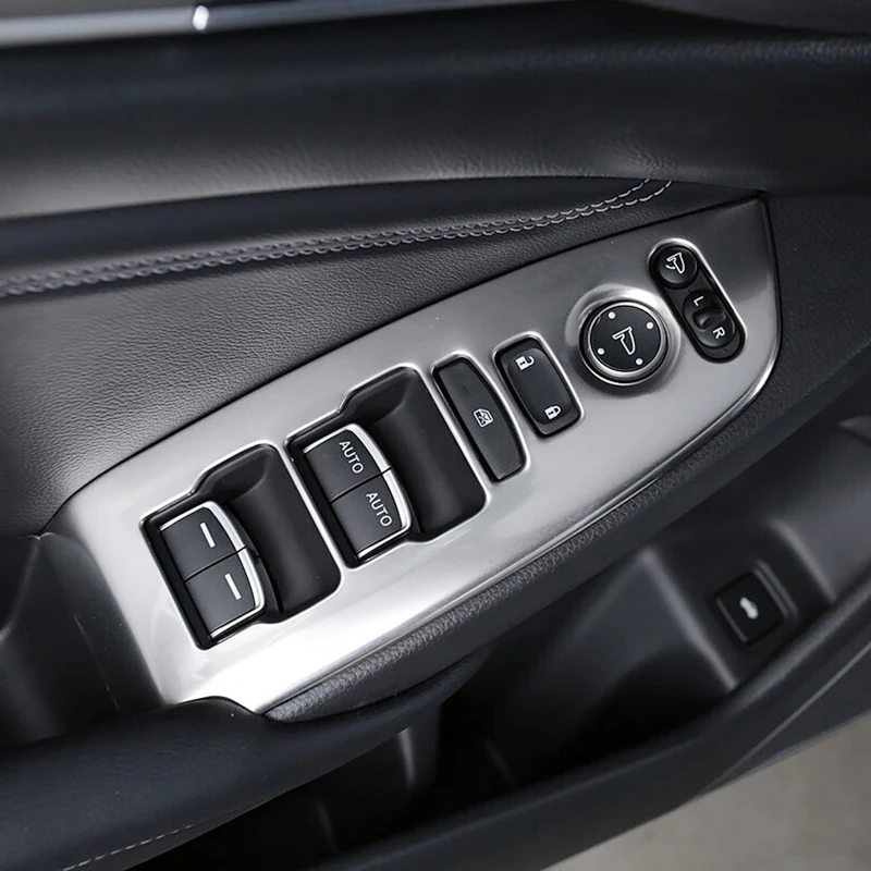 Матовый нержавеющий/черный/синий для Honda Accord 10th LHD дверной стеклоподъемник панель управления Крышка отделка 4 шт