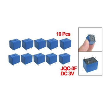 

10 x DC 3V Coil 10A/125V AC 10A/28V DC 5 Pins SPST Power Relay JQC-3F