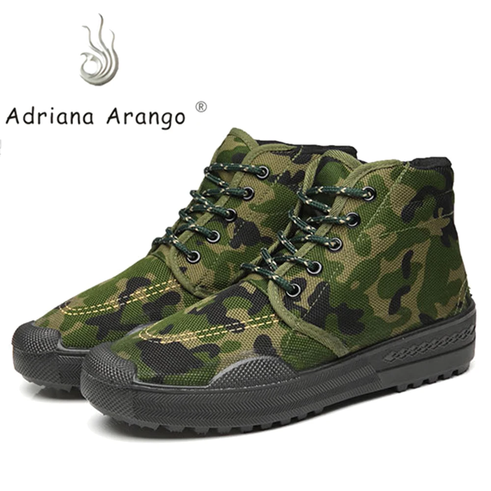 

Adriana 2019 Unisex Military Training Camouflage Outdoor Tactical Sports Shoes Women Men Shoes Site Laborers Canvas Shoes 35-45