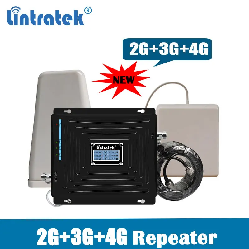 lintratek репитер усилитель сигнала сотовой связи Сотовая 2 г 3g 4G трехдиапазонный