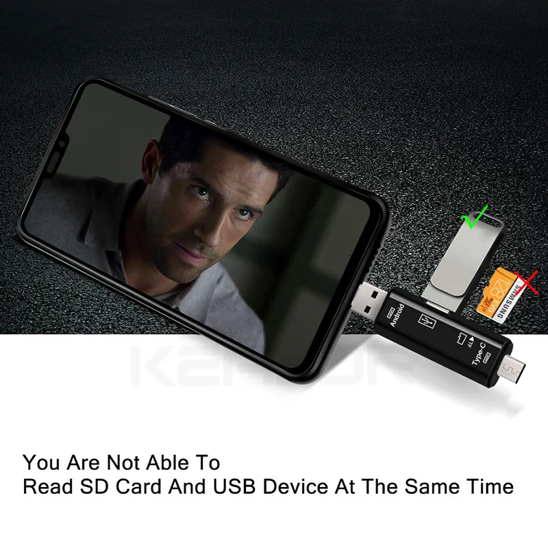Keajor для USB-C USB кардридер адаптер Поддержка Micro type-C USB OTG Mac подходит для Micro USB MacBook компьютерный разъем