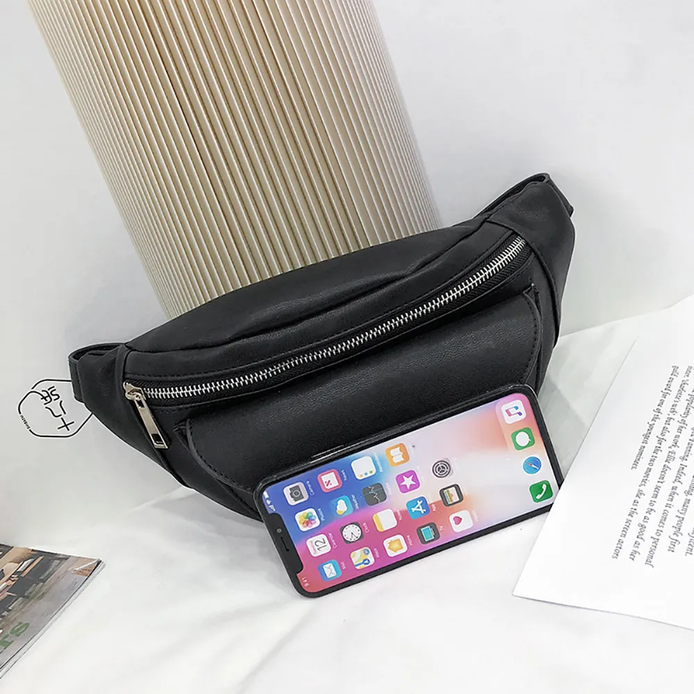 Fashion Unisex Leather Shoulder Belt Pack Waist Pack Simple Pocket Bag Versatile Shoulder Bag Messenger Bag Travel Wallet Belt