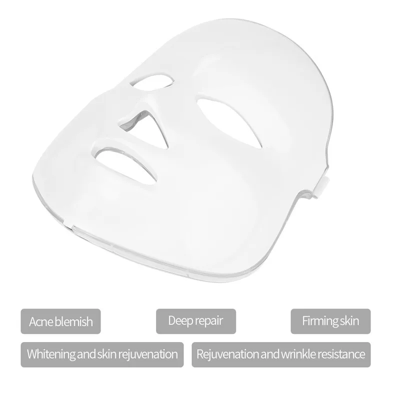 7 Colors Beauty Therapy Photon LED Facial Mask Light Skin Care Rejuvenation Wrinkle Acne Removal Face Beauty Spa Instrument 4950