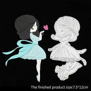

Lovely Girl Metal Cutting Dies Stencils for DIY Scrapbooking/Card Making Paper Craft Decoration AM01