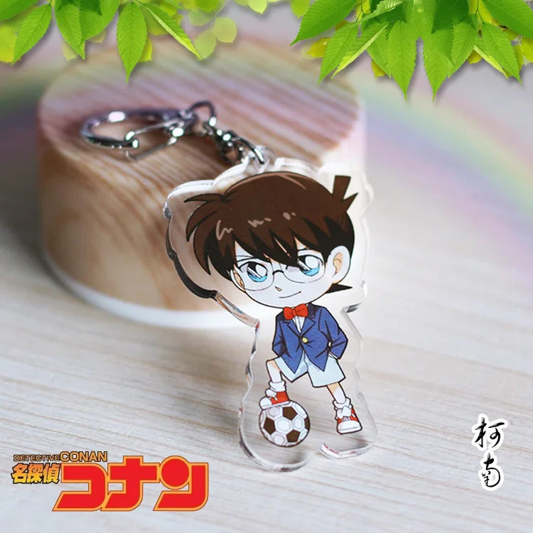 

Anime Keychain Japan Anime Cartoon Detective Conan Shinichi Mouri Ran Ai Pendant Kiddo Keychain Keyrings kulcstarto Charms