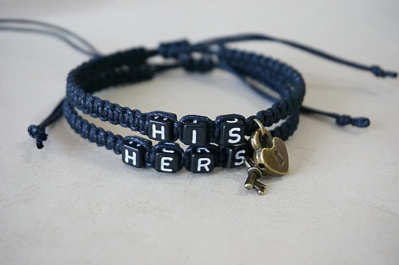 1Pair New Couples Bracelet Lovers Bracelet His Hers Personalized Gift Key Lock Boyfriend Girlfriend Jewelry 88 @M23 1Pair New Couples Bracelet Lovers Bracelet His Hers Personalized Gift Key Lock Boyfriend Girlfriend Jewelry 88 @M23
