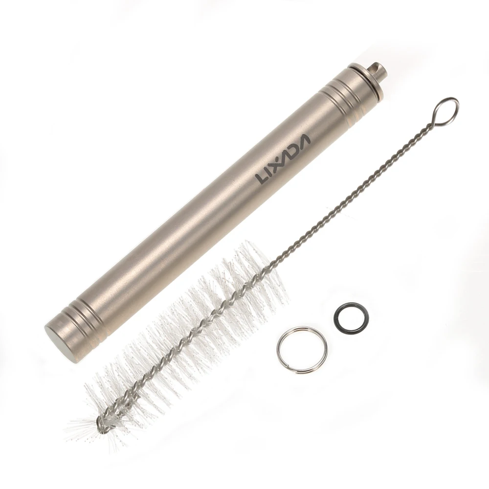 

Lixada Pocket Toothpick Holder with Keychain Eco-Friendly Ultralight Portable Keychain Titanium Toothpick Box Waterproof