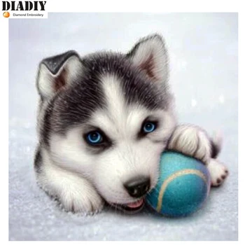 

Home Decoration Diamond Painting rhinestone Cross Stitch animal Diy Diamond Embroidery Siberian husky Diamond Mosaic Wall Decor