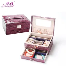 Высококачественная фланелевая коробка в Корейском стиле, покрытая кожей, коробка для хранения ювелирных изделий, разноцветный многофункциональный чехол для драгоценностей в подарок