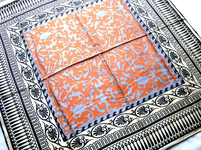 

2015 Fashion Two Colors Pure Silk Scarf Women Hand Roll-Hemmed Silk Twill Infinity Square Shawl For Gift