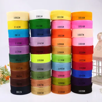 

new arrive 1-1/2"(38mm) organza ribbon 50 yards/roll,200yards/lot mix 4 color, belt gift packing wedding decoration