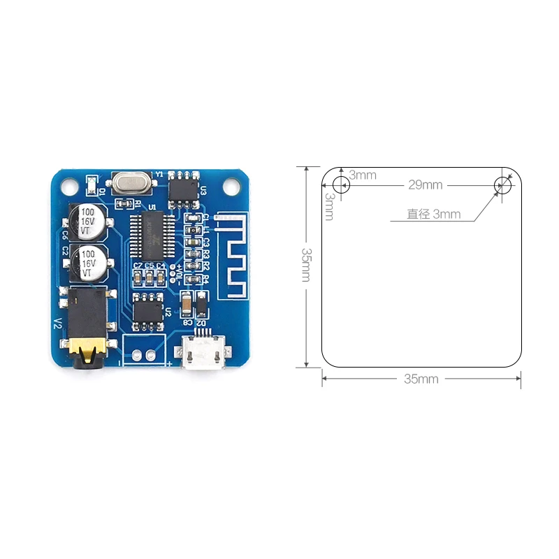 Bluetooth Decoder Board Lossless Car Speaker Audio Amplifier Board Modified Bluetooth 5.0 Stereo Receiver 5V MP3 Decoding Module