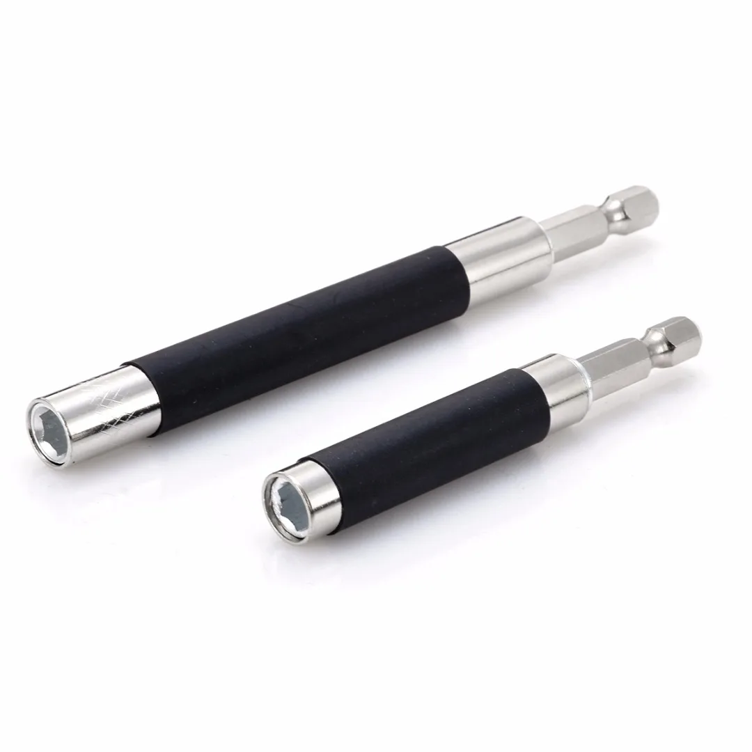 PDTO 2pcs/set Extension Hex Screw Socket Drill Bit Holder Adapter Magnetic Impact Driver Drill Bit Power Tool Accessories