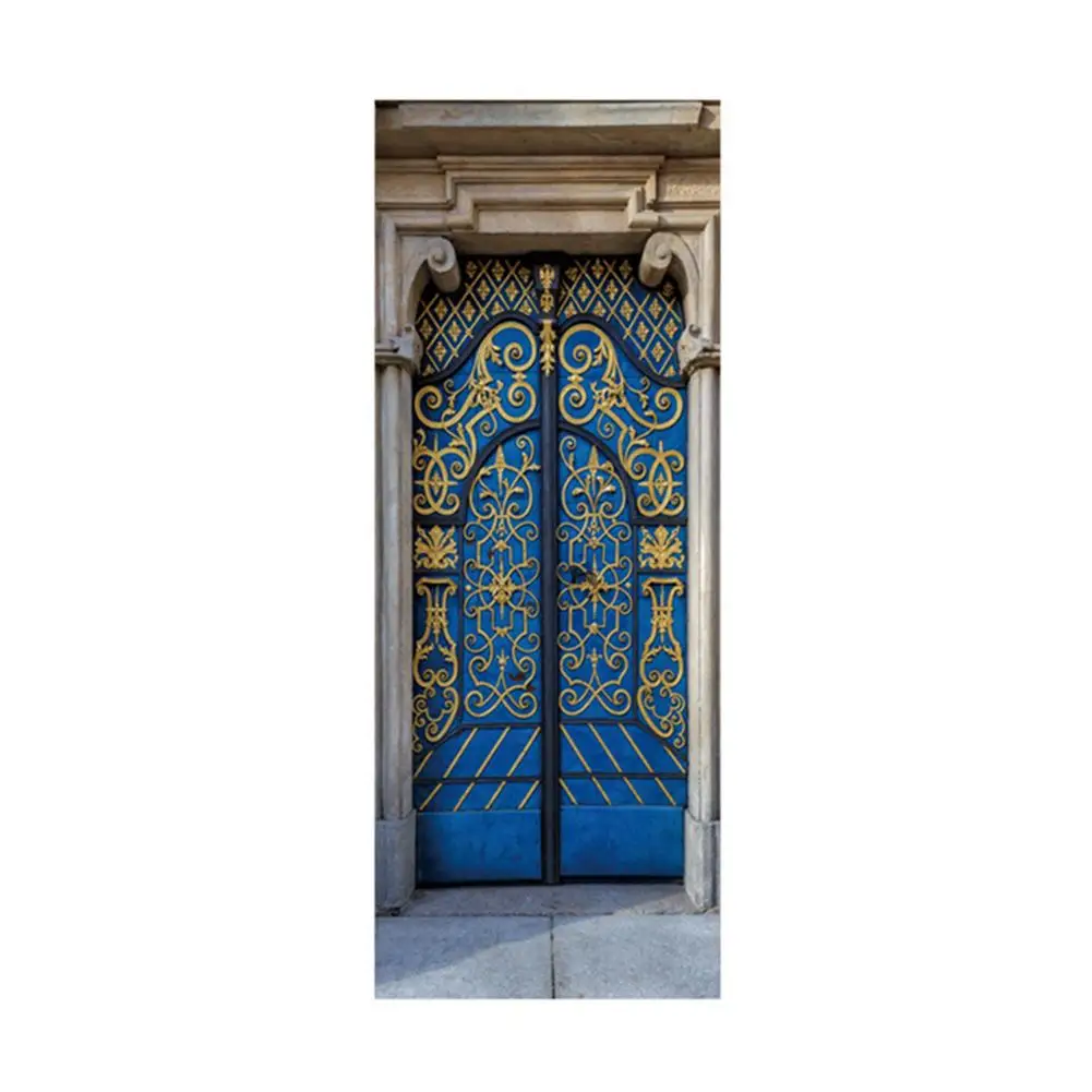 2 шт./компл. 3d мусульманских Творческий дверь Стикеры арабский Стиль деревянные, на выбор двери Семья декоративные плакат с изображением двери - Цвет: 3