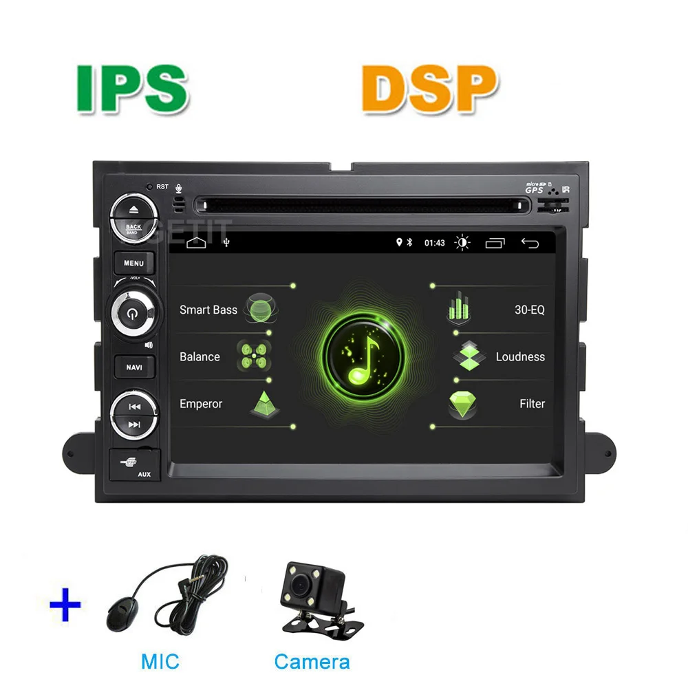 DSP ips Android 10 dvd-плеер для автомобиля Ford 500/F150/Explorer/Edge/Expedition/Mustang/fusion/frestyle Wifi BT Радио gps - Цвет: DSP - MIC - CAM