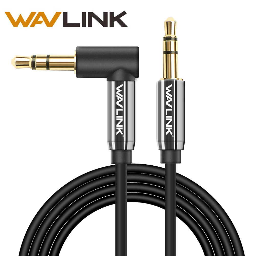 Wavlink 3.5mm Aux Audio Cable Male to Male line Cable Adapter Right