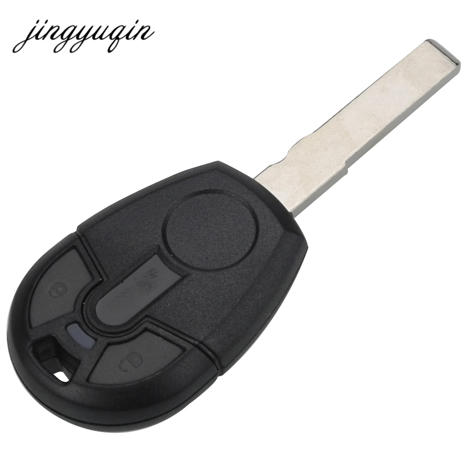 

jingyuqin New Key Case for Fiat Style Replacement Shell for Brazil Positron Car Alarm 2 Button Remote Uncut Blade fob Cover