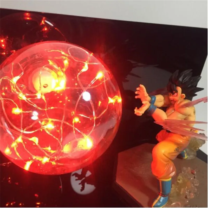 Dragon Ball Kamehameha атаки Супер Saiyan ГОКу сын DIY дисплей прикроватной тумбочке лампа ЕС США 220V 110V ночника в красные, синие зеленый