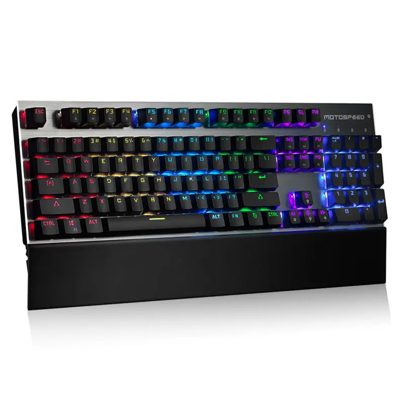 Механическая клавиатура Motospeed CK108 RGB русская переключатель Blue игровая проводная