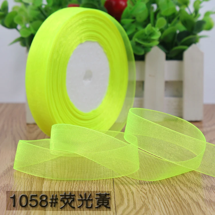 50 ярдов/рулон ленты из органзы 3/4 дюйма (20 мм)|ribbon gift|ribbon beltorganza ribbon |