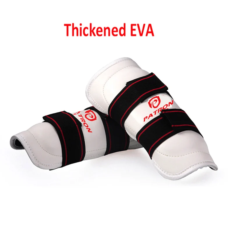 Günstige 4 teile satz PU Taekwondo Schutz Arm Shin Schutz Bein Hülse WTF ITF Muay Thai Kick Boxing Judo Wesing Karate Ausrüstung kind Gamaschen