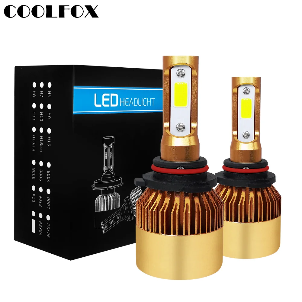 COOLFOX Car Lights LED H4 9003 9005 9006 H1 H3 H8 H11 H7 Led Canbus Error
