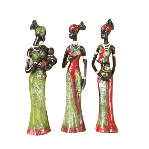 

small sweet resin folk art love 3 African girls home decor resin figurine folk art Home decoration love Africa figurine
