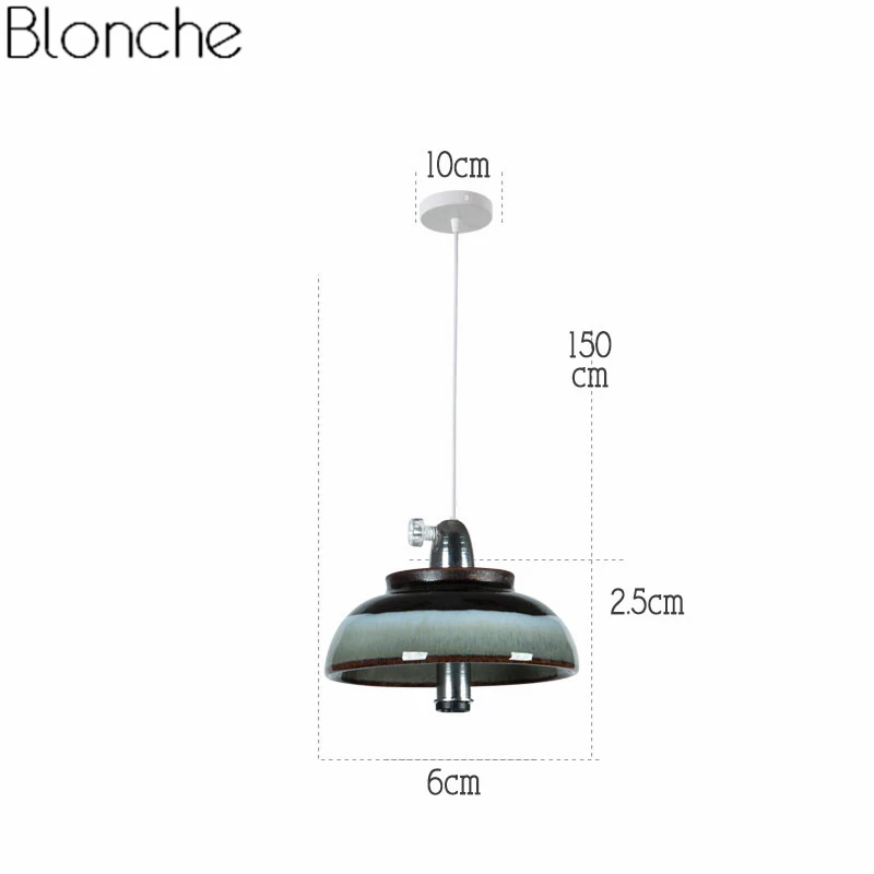 Ретро Мини Керамические подвесные светильники в китайском стиле, подвесной светильник для столовой, ресторана, кухни, декоративное освещение, винтажные светильники - Цвет корпуса: H