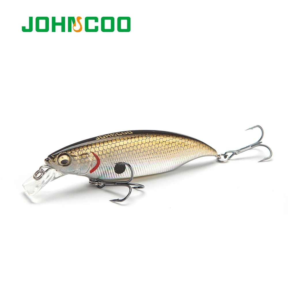 JOHNCOO 1 шт. 2018 жесткая рыболовная приманка 80 мм 10 5 г плавающая Минноу 3D глаза