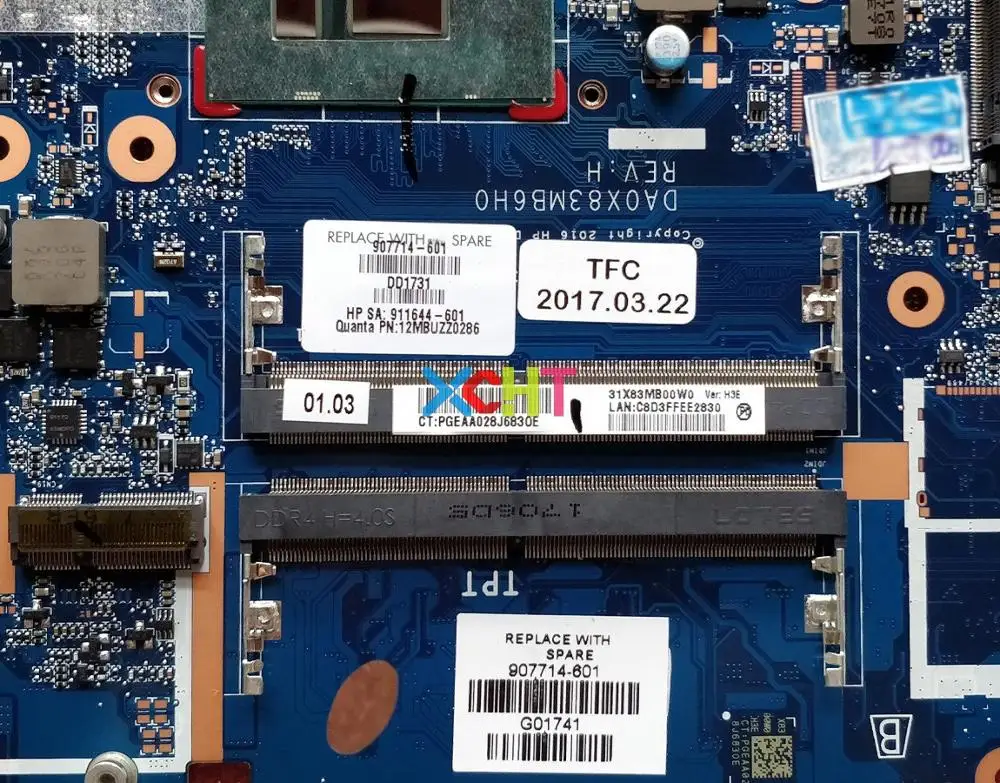 buy  XCHT for HP ProBook 450 470 G4 Series 907714-601 907714-001 i5-7200U DA0X83MB6H0 N16S-GMR-S-A2/2GB 
