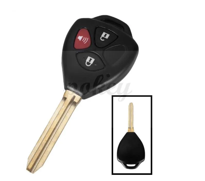 uxcell New 3 Buttons Uncut Key Fob Remote Control Case Shell Replacement HYQ12BBY for 2006-2010 Toyota RAV4 a17111600ux0395