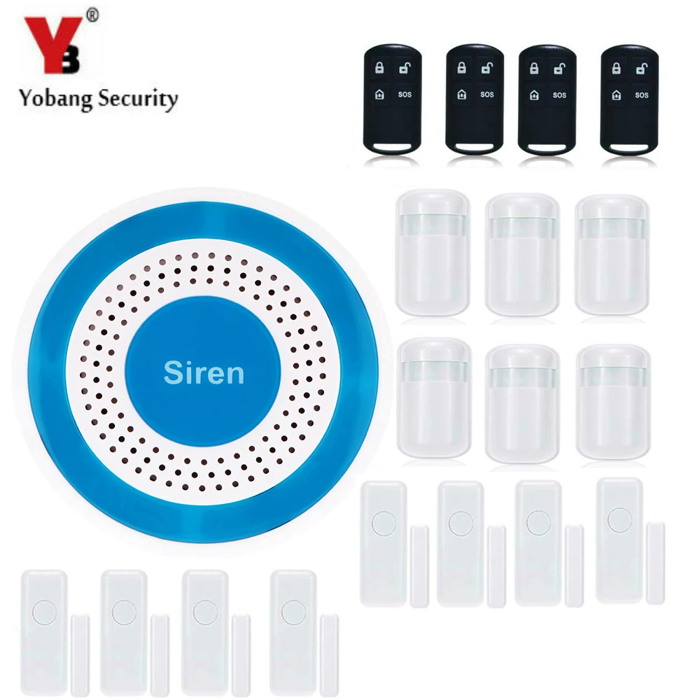 

YobangSecurity 433Mhz Remote Control Wireless Anti-theft Alarm system Loudly Voice Home Alarm Security System