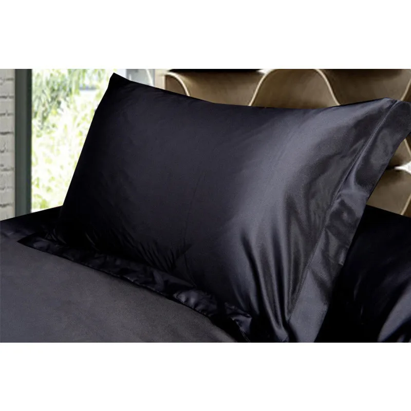 

2pcs/set Silk Satin Pillow Cover Case Pillowcase Home MultiColor ice silk simulation of pure silk single pillowcases