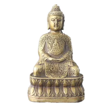 

Collect Exquisite Brass Handicraft Sakyamuni Buddha Statue Figurines Craftwork Home Interior Design L3431