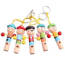 1 шт. Деревянный свисток для животных Образовательный музыкальный инструмент, игрушка случайный цвет игрушки мультфильм для детей