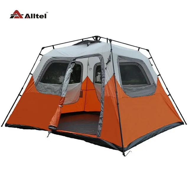 Cheap Alltel 5-8 people camping out door four seasons automatic tent double doors single layer