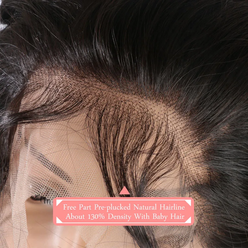 Ali Queen Hair Brazilian Deep Wave Pre Plucked 360 Lace Frontal Closure With Baby Hair Virgin Hair Free Shipping